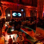 Cocktail Huawei à MWC 2016-aucop-evenement-video-son-eclairage-Cocktail Hawei-eclairage-robot-evenement-eclairage-ecran-dancing robot-son-video