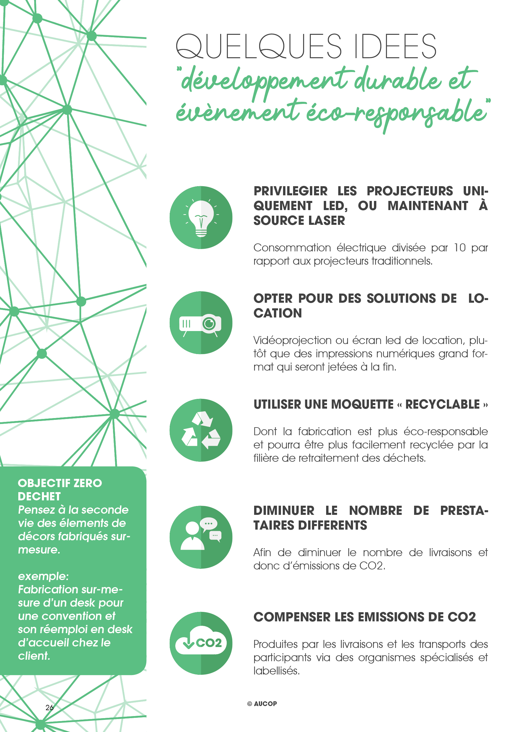 Kit de prod by Aucop - quelques idées développement durable et évènement éco responsable