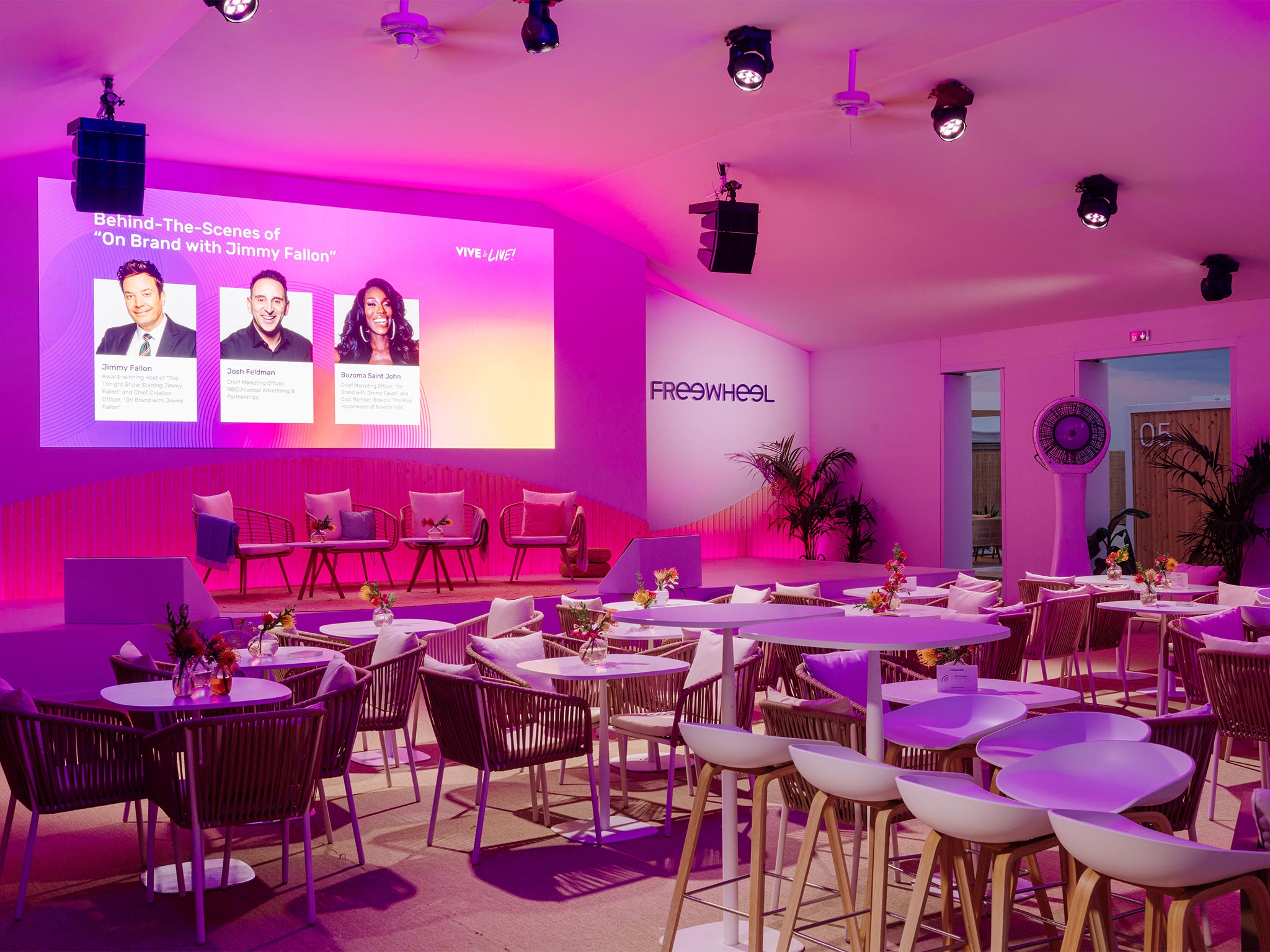 LA PLAGE FREEWHEEL - CANNES LIONS 2025 - Plage FreeWheel Cannes - sonorisation et éclairage AUCOP