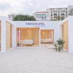 PLAGE FREEWHEEL - CANNES LIONS 2025 : AUCOP CONSTRUIT ET REUTILISE LES CABANES Montage de 7 pagodes - structures événementielles réutilisées - AUCOP