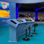 UNOC 3 - LA BALEINE A NICE - Desk conçu et fabriqué par AUCOP pour le Pavillon Européen